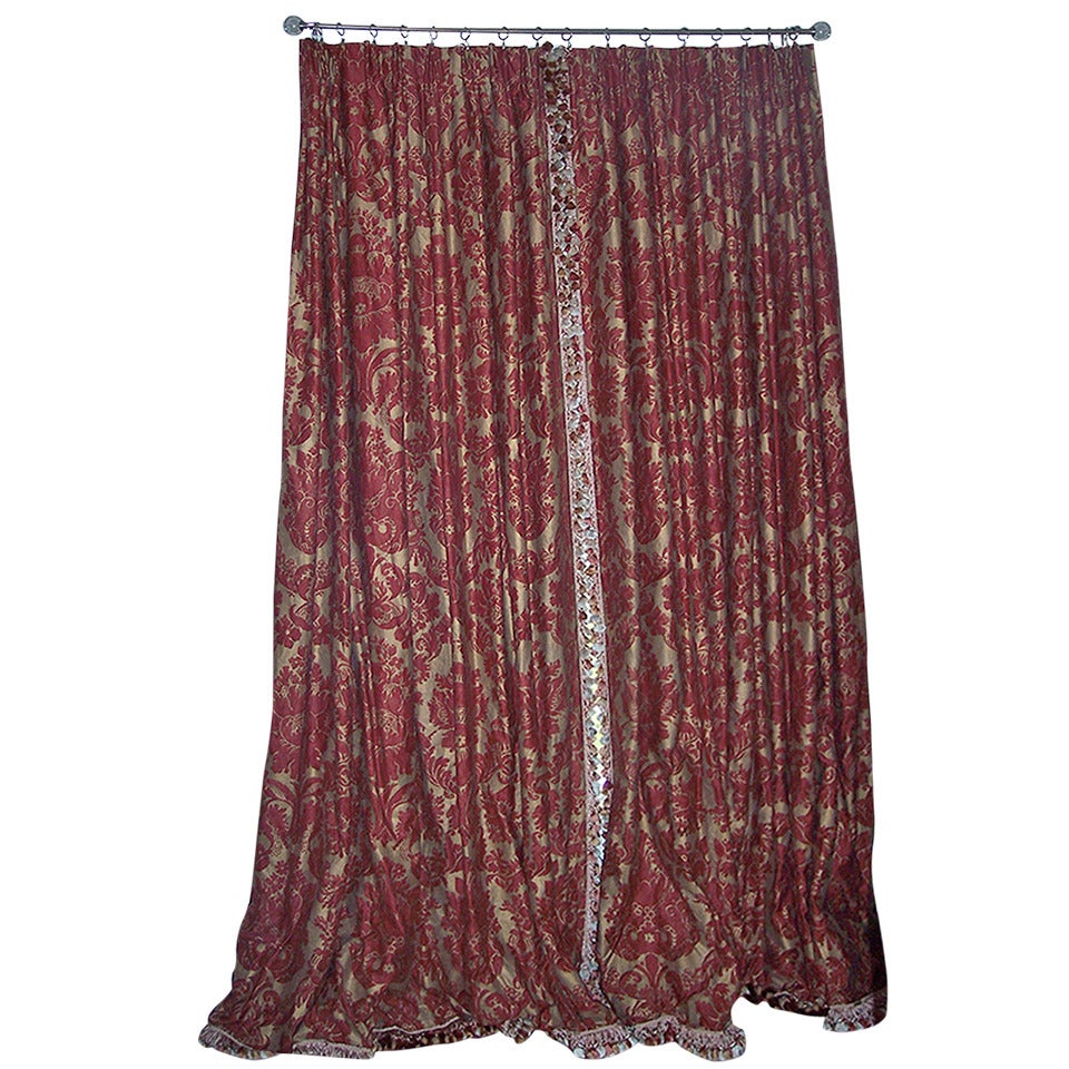 Pair of Fortuny Curtains For Sale