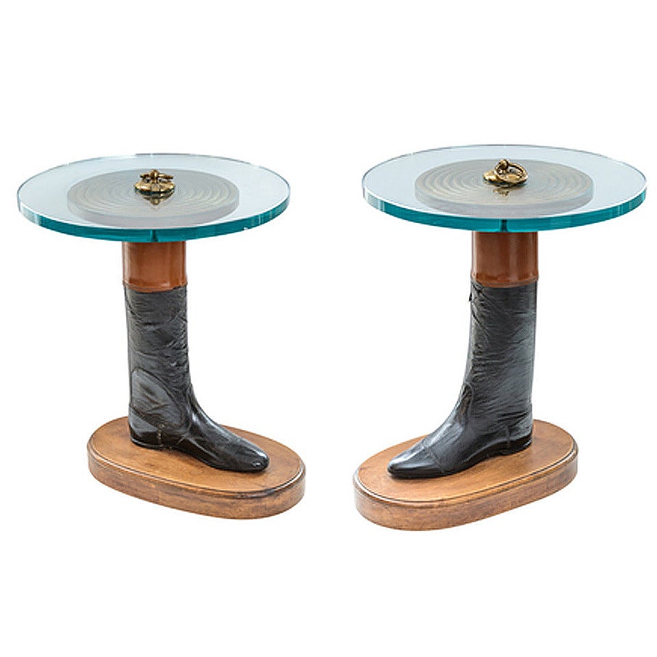 Equestrian Style Side Tables For Sale