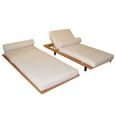 Vintage Pair of Reclinable Daybeds