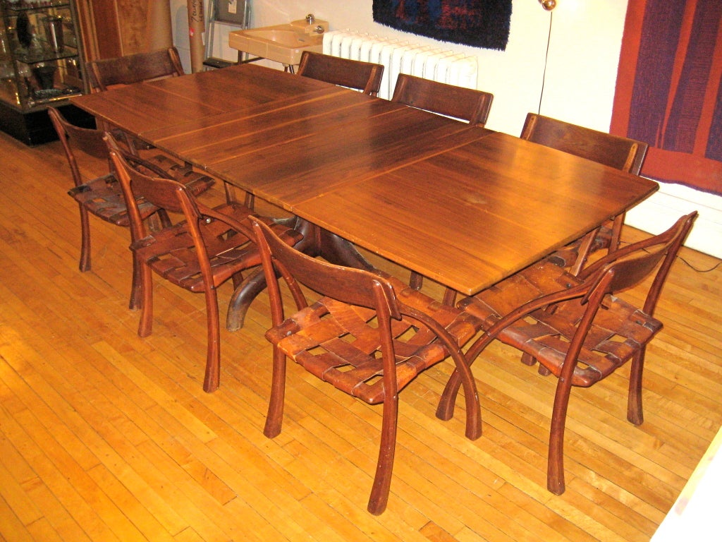 1970's Espenet Dining Table and Eight Chairs