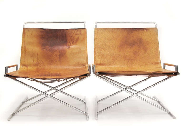 Ward Bennett-Sessel mit Sled Chairs (Mitte des 20. Jahrhunderts)