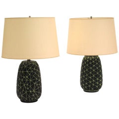 Pair of Modernist Italian Ceramic Lamps