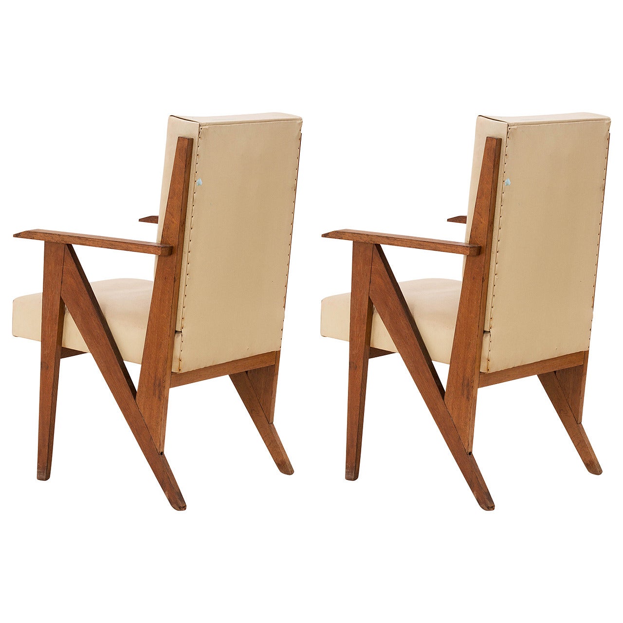 Modernist French Armchairs in the Manner of René Gabriel