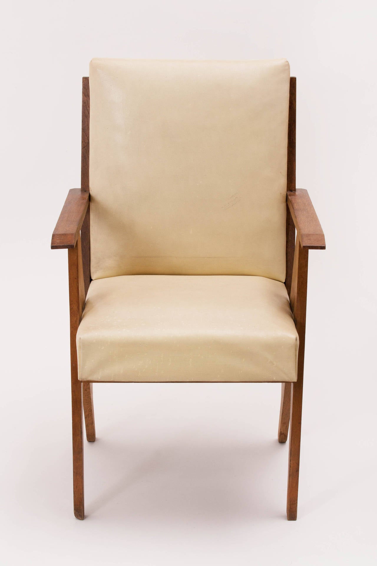 Mid-20th Century Modernist French Armchairs in the Manner of René Gabriel