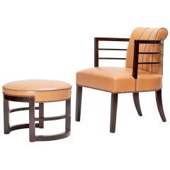 Gilbert Rohde Chair and Ottoman