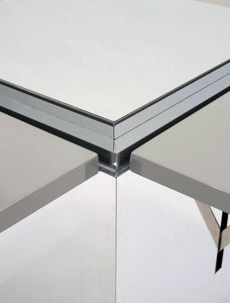 Lacquered and Polished Steel Coffee Table In Excellent Condition In Brooklyn, NY