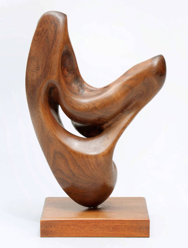 Modernist Wood Sculpture For Sale at 1stdibs