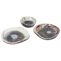 Set of Three Ceramic Dishes by Mark Keram