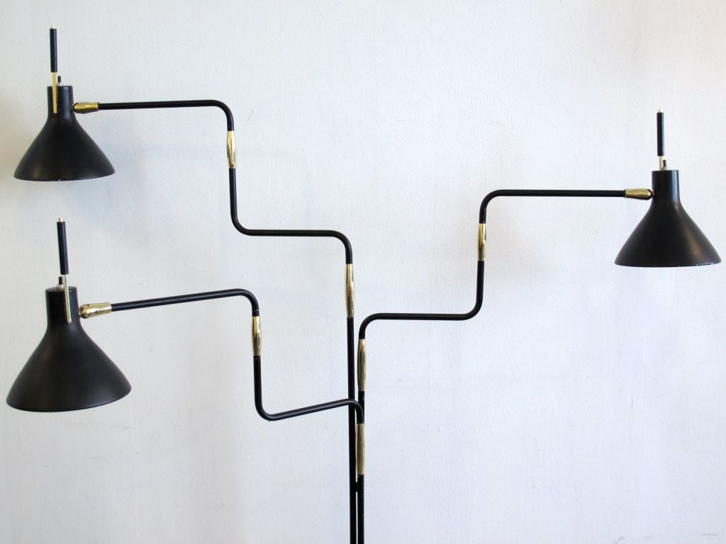 Steel Lightolier Floor Lamp