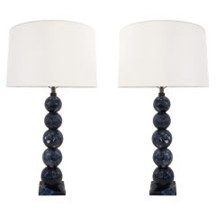 Blue Marble Lamps