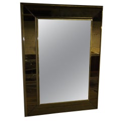 Large Dimensional Mirror with a Smoked Amber-Gold Surrounding C.1940 American