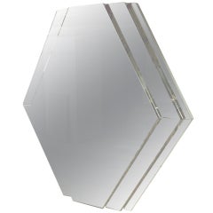 Hexagonal Mirror in the style of Neal Small  Circa 1960 American