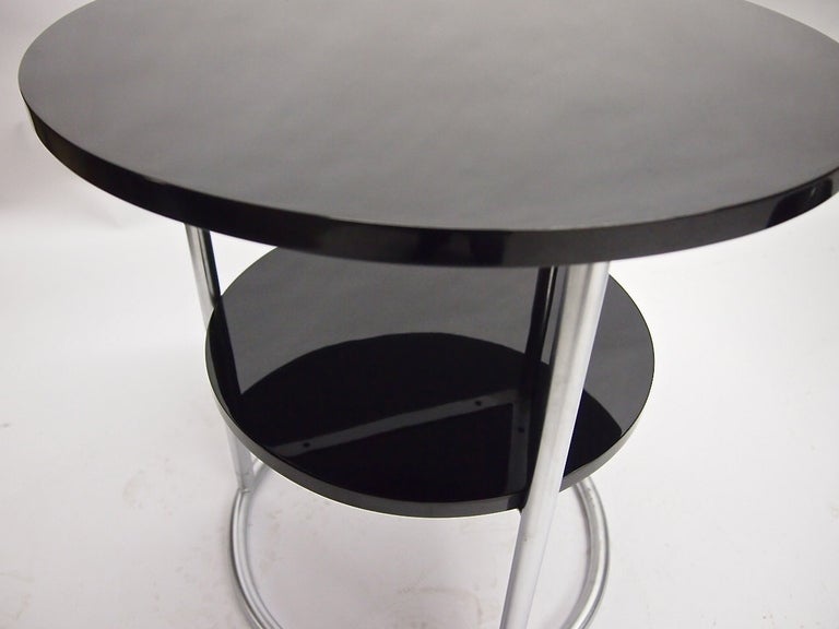 Pair of Side Tables Original Design 1930 by Thonet Made in USA, circa 1980 In Excellent Condition In Jersey City, NJ