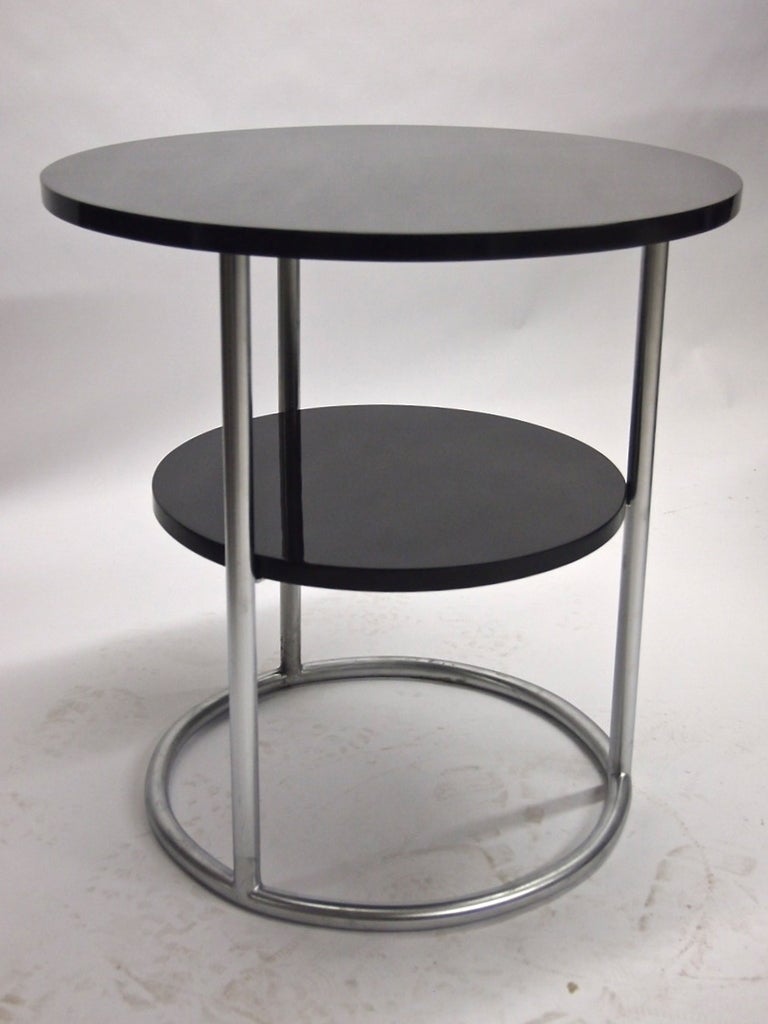 Pair of Side Tables Original Design 1930 by Thonet Made in USA, circa 1980 1