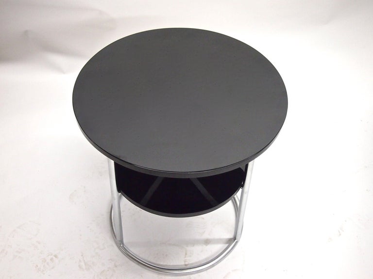 20th Century Pair of Side Tables Original Design 1930 by Thonet Made in USA, circa 1980
