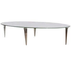 10 Foot Oval Conference Table Signed Cappellini International 1985 Italy