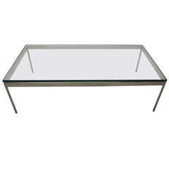 Coffee Table in Solid Steel Stamped Zographos circa 1960 American