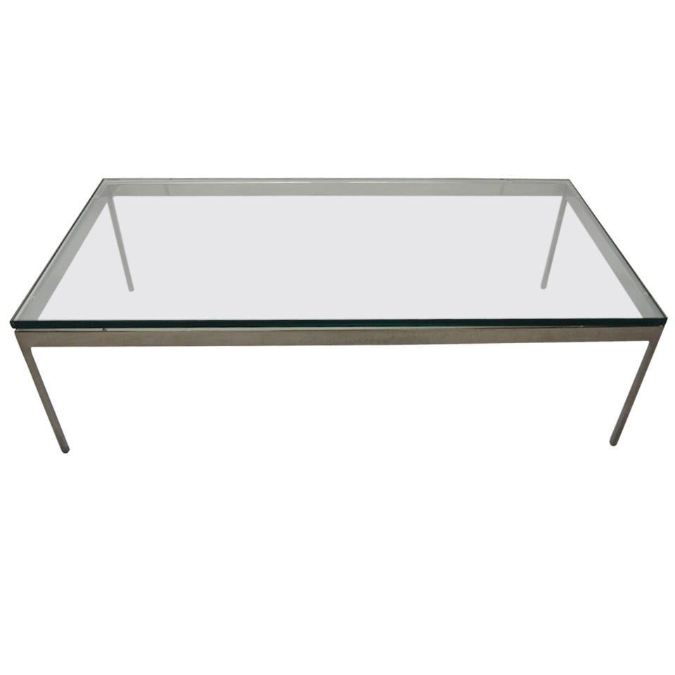 Coffee Table in Solid Steel Stamped Zographos circa 1960 American