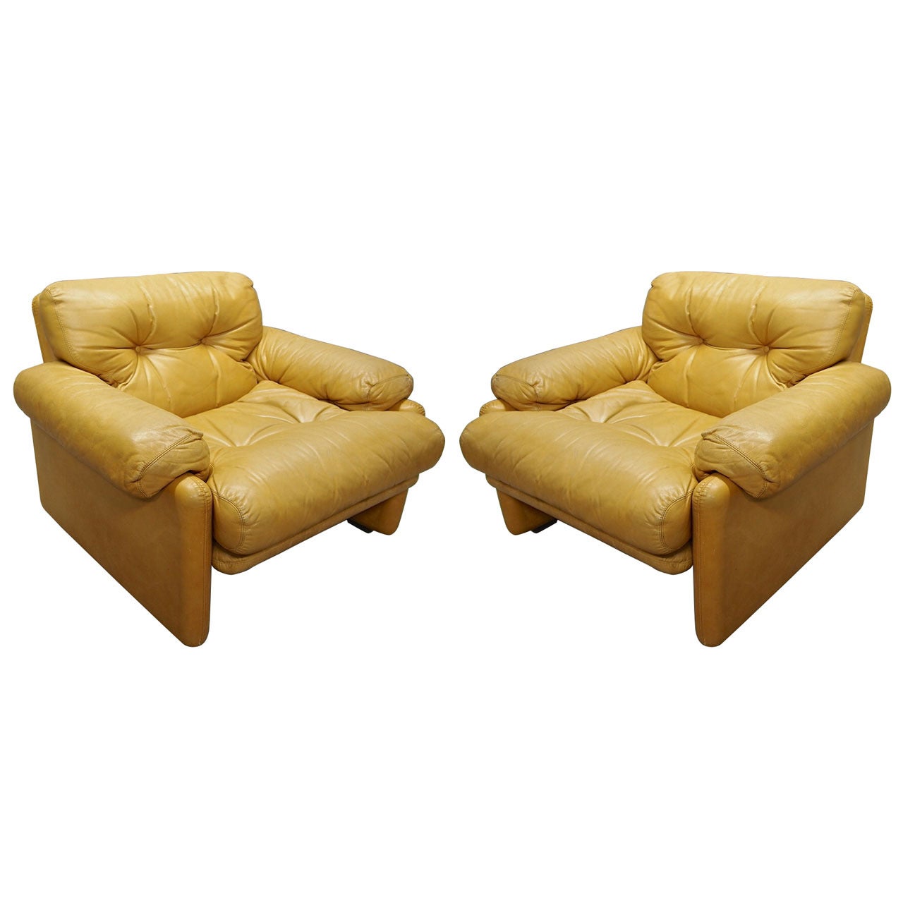 Pair of "Coronado" Chairs by Tobia Scarpa for B&B Italia, Labeled 1975 Italy