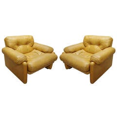 Pair of "Coronado" Chairs by Tobia Scarpa for B&B Italia, Labeled 1975 Italy