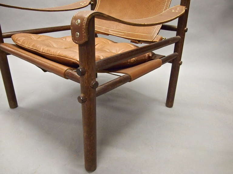 Pair of Original Safari Chairs by Arne Norell 1960's Sweden In Excellent Condition In Jersey City, NJ