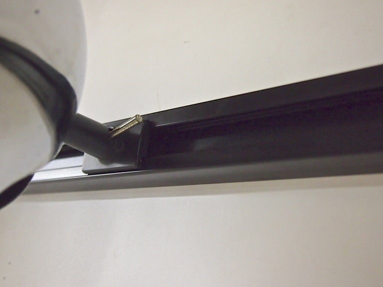 Mid-20th Century Track Lighting with Original Lightolier Labels in Each Globe C. 1970 American