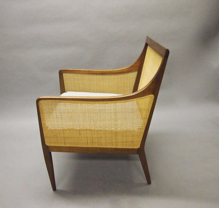 Mid-Century Modern Caned Chair by Kipp Stewart for Directional  Excellent Condition Circa 1950 USA
