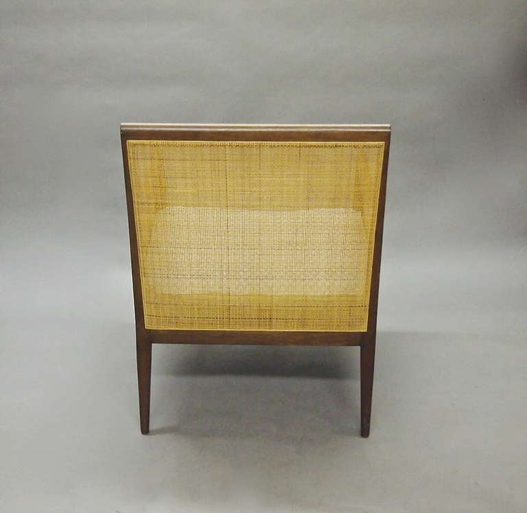 Mid-20th Century Caned Chair by Kipp Stewart for Directional  Excellent Condition Circa 1950 USA