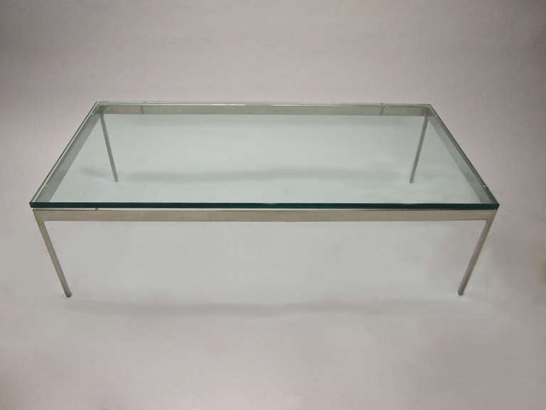 Coffee Table in solid steel with four 1/2 