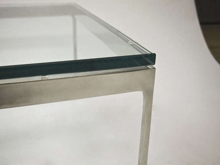 Mid-20th Century Coffee Table in Solid Steel Stamped Zographos circa 1960 American