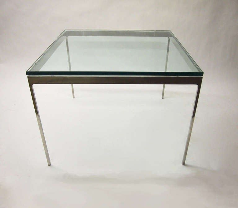 Mid-Century Modern Square Solid Side Table signed Zographos by Nicos Zographos circa 1965 American