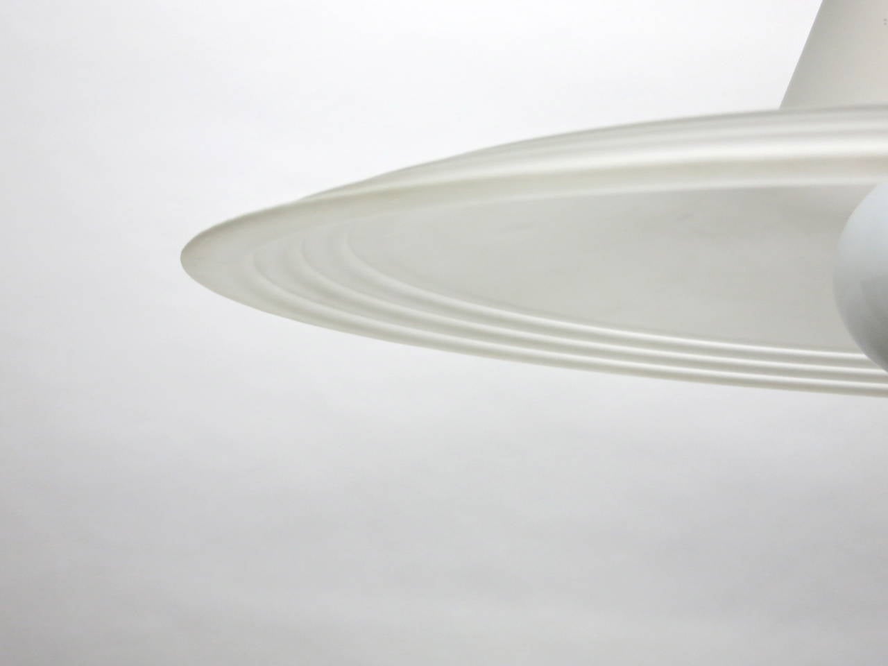 Italian Glass Ceiling Fixture attributed to Massimo Vignelli, Made in Italy, circa 1980 For Sale