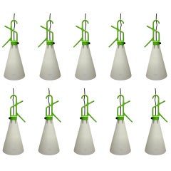 Ten Ceiling lights by Konstantin Grcic for Flos circa 1990 Made in Italy