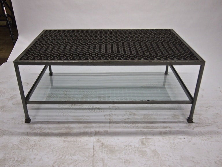 Coffee Table in Solid Steel Circa 1980 American 2