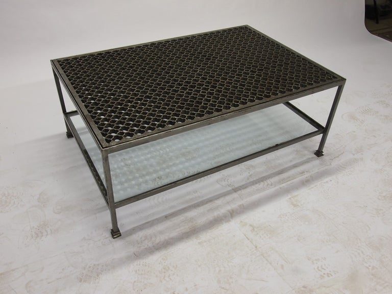 Coffee Table in Solid Steel Circa 1980 American In Excellent Condition In Jersey City, NJ