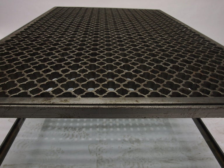 20th Century Coffee Table in Solid Steel Circa 1980 American