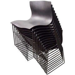 12 Stacked Handkerchief Chairs by Vignelli Design for Knoll in 1983 American