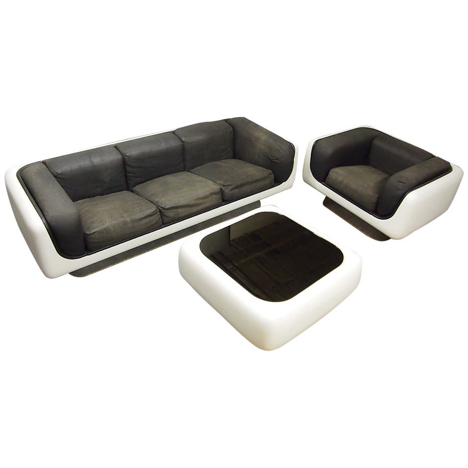 Sofa Chair and Coffee Table by Warren Platner for Steelcase Original C. 1960 USA