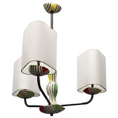 Ceramic Ceiling Fixture attributed to Roger Capron circa 1975 made in France