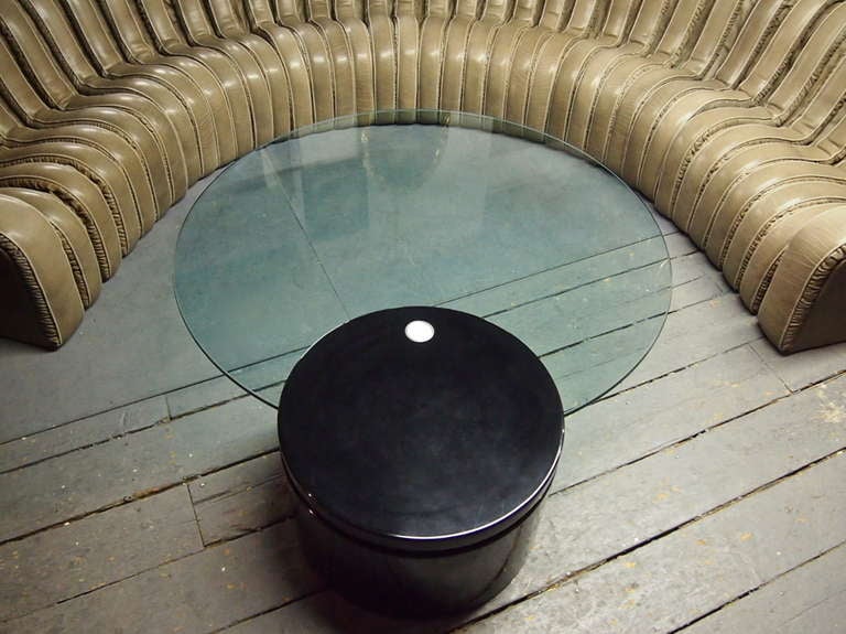 Glass Sofa and Coffee Table Labeled Casa Bella circa 1980 Switzerland