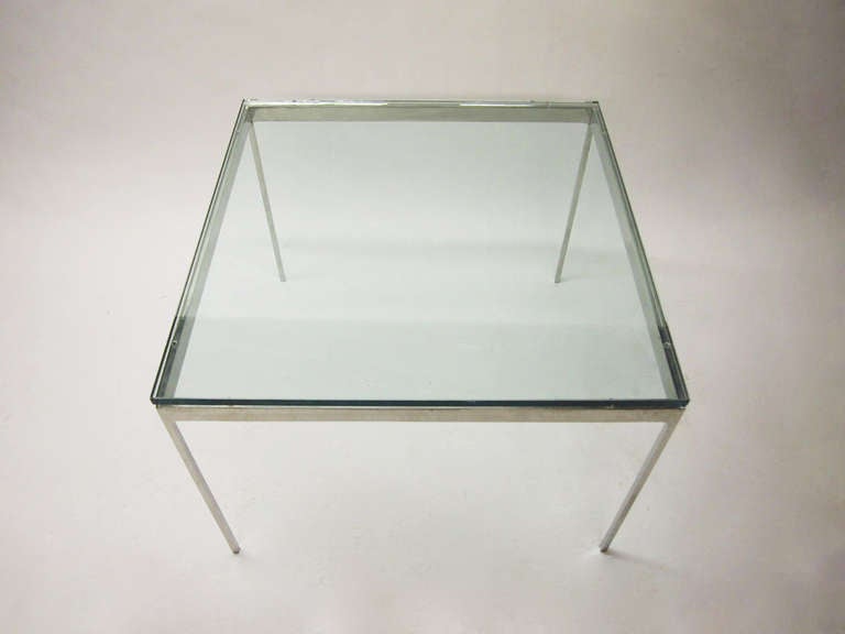 Coffee Table in polished nickel has four 1/2
