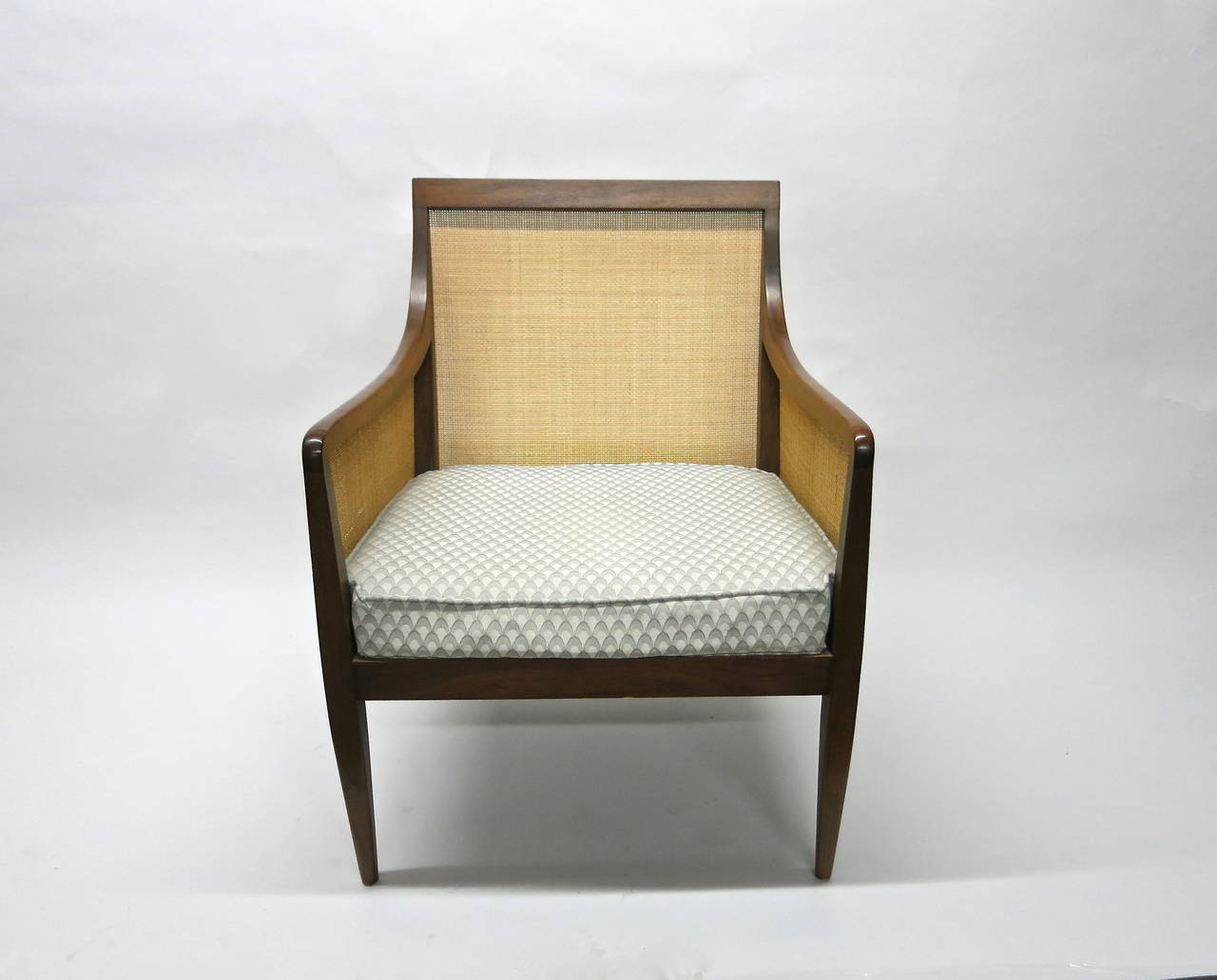 Caned Chair by Kipp Stewart for Directional, USA, circa 1955 Original Caining 4