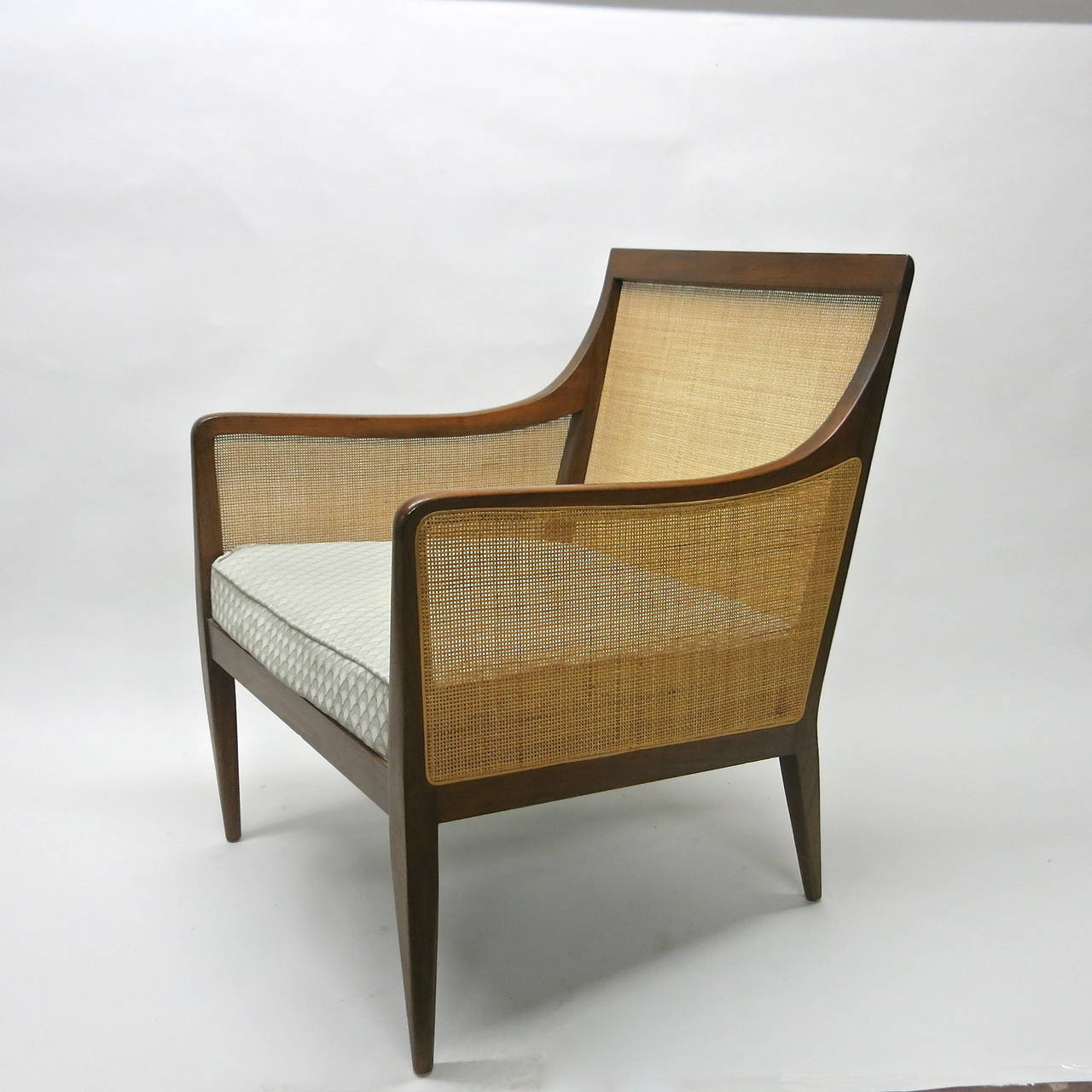 Caned Chair by Kipp Stewart for Directional, USA, circa 1955 Original Caining 3