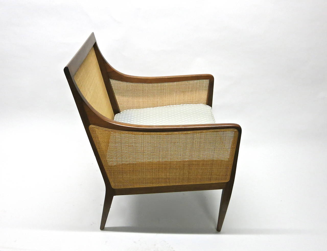 20th Century Caned Chair by Kipp Stewart for Directional, USA, circa 1955 Original Caining