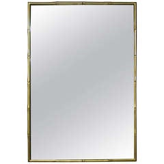 Mirror in Solid Brass Faux Bamboo by La Barge circa 1960 Canada