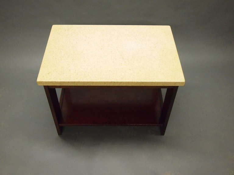 Mid-Century Modern Pair of Cork Top Side Tables by Paul Frankl  circa 1940 American