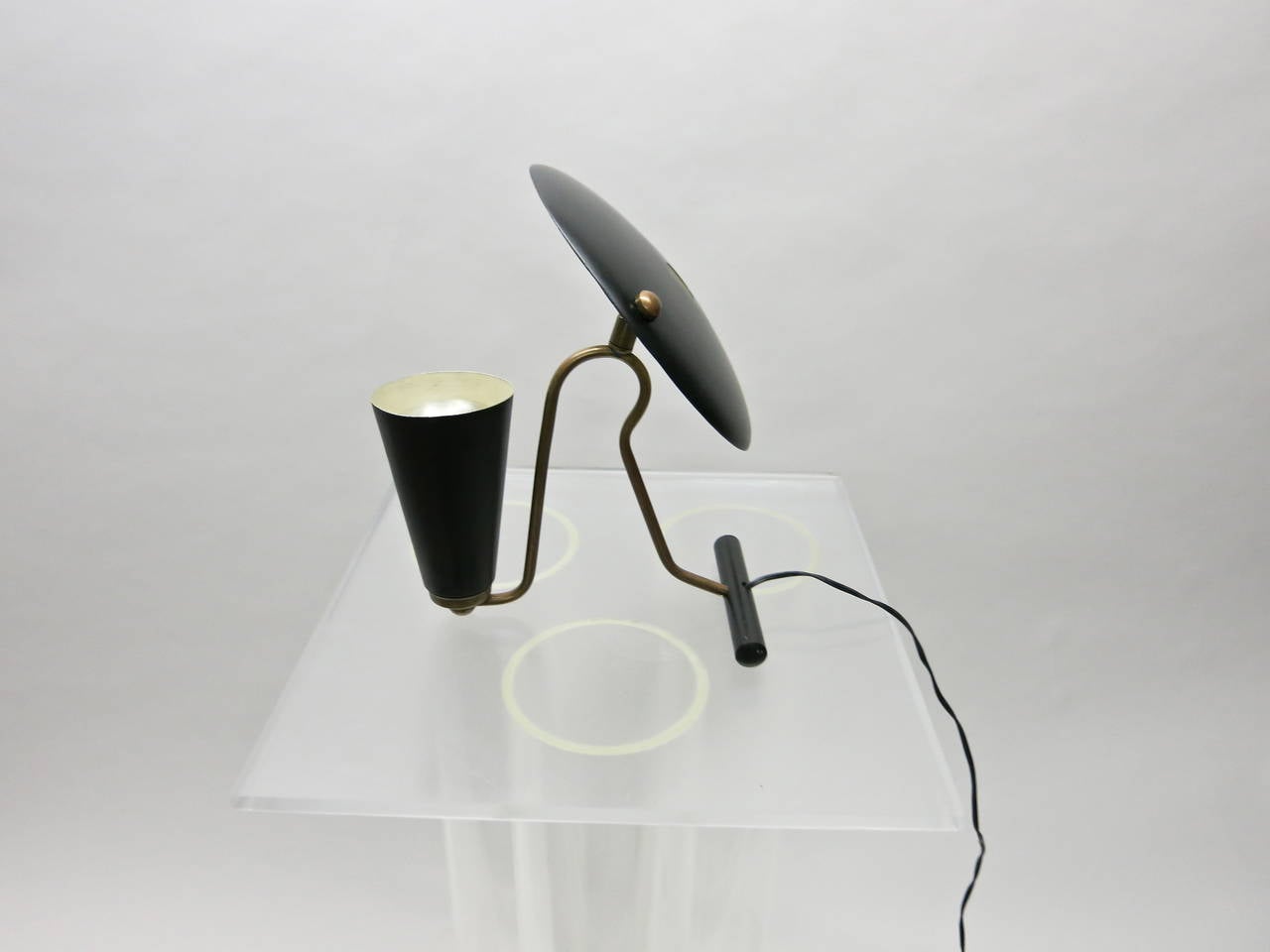 Small Desk Lamp by Jaques Biny, Made in France, circa 1950 2