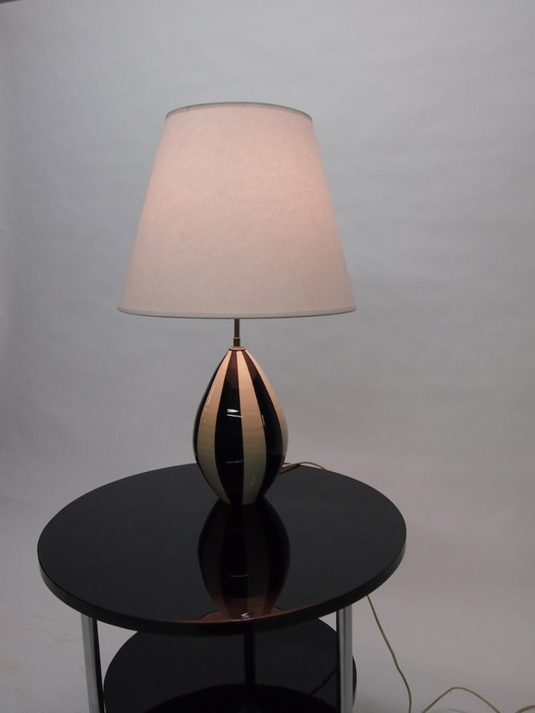 Mid-20th Century Pair of Ceramic Lamps Circa 1960 American