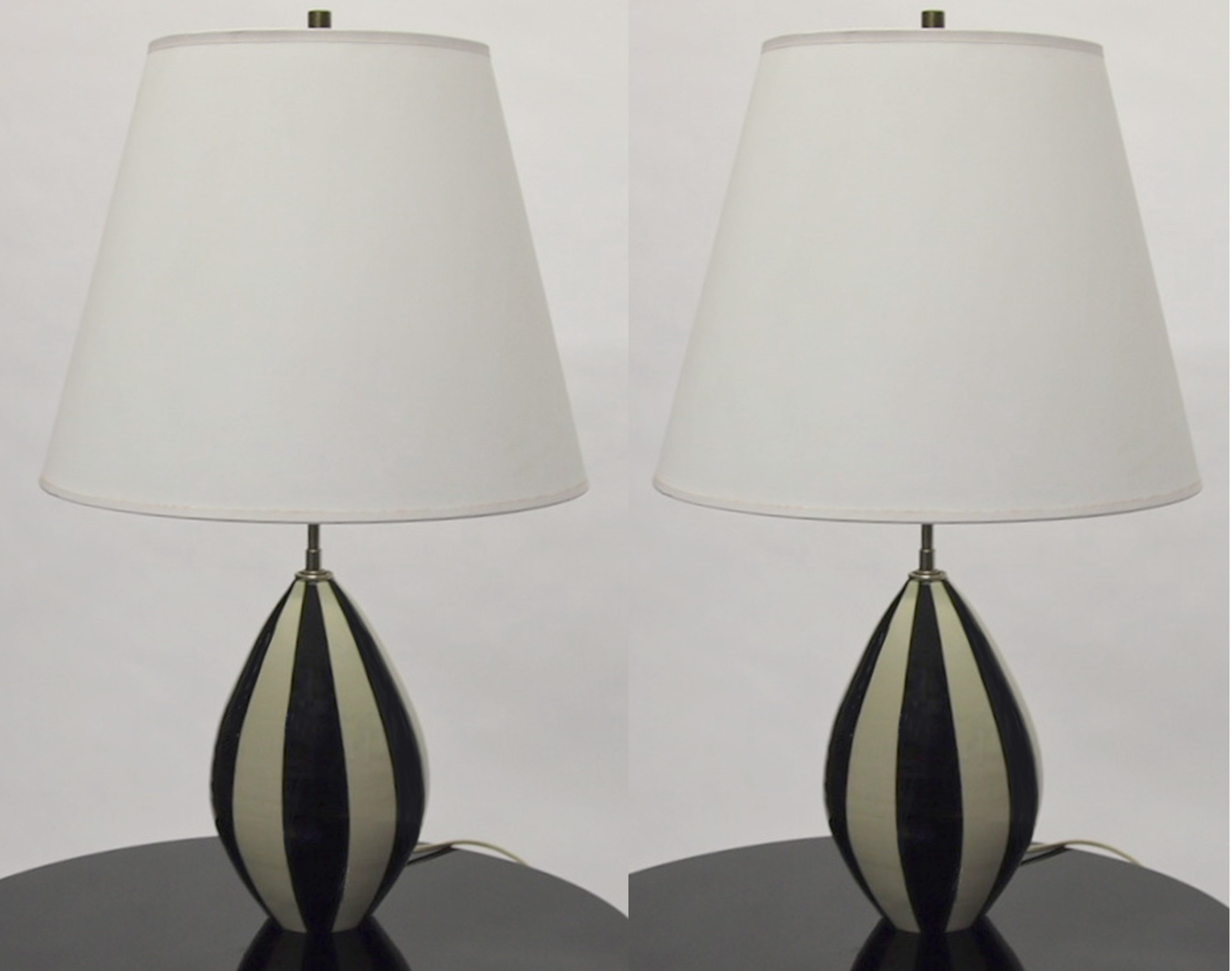 Pair of Ceramic Lamps Circa 1960 American