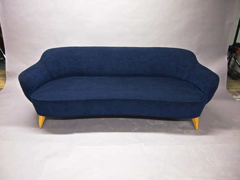 Barrel Sofa, Midcentury, circa 1970, Made in USA 2